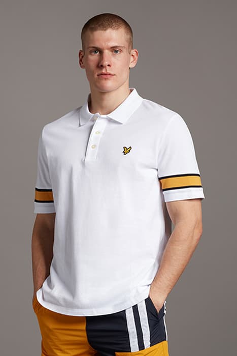 RIB INSERT POLO WHITE by Lyle & Scott