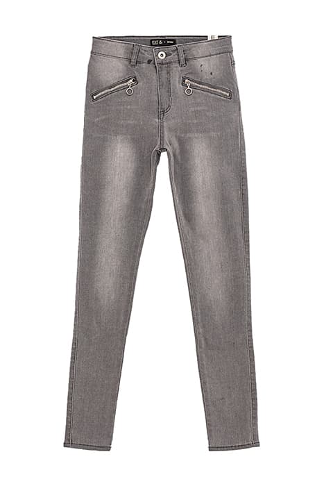 GIRLS’ CHARCOAL GREY ZIPPED POCKET SKINNY TROUSERS by IKKS