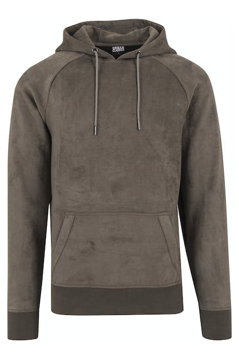 IMITATION SUEDE HOODY OLIVE by Urban Classics