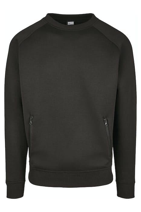 RAGLAN ZIP POCKET CREW BLACK by Urban Classics