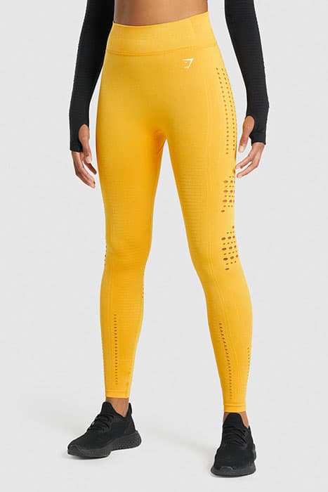 GYMSHARK GLOW SEAMLESS TIGHTS YELLOW by Gymshark