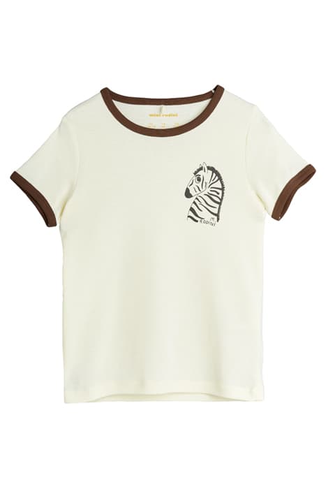 ZEBRA SP RIB SS BINDING TEE OFFWHITE by Mini Rodini