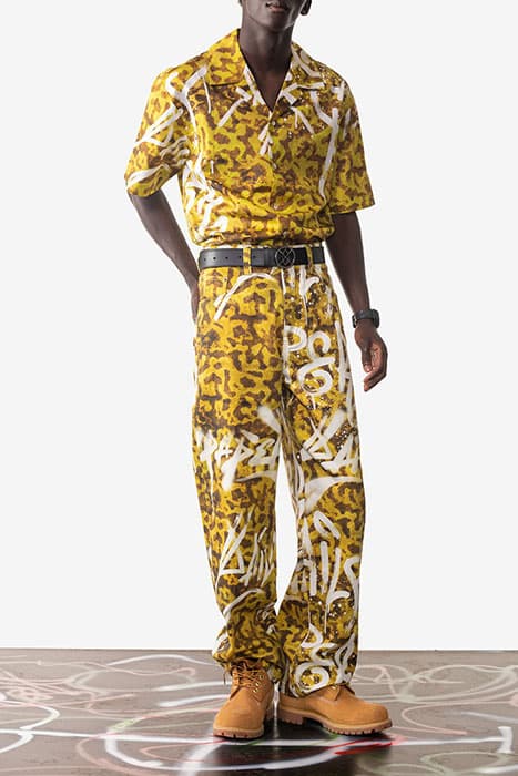 YELLOW GRAFFITI FROG LIDDY PANTS by Daily Paper