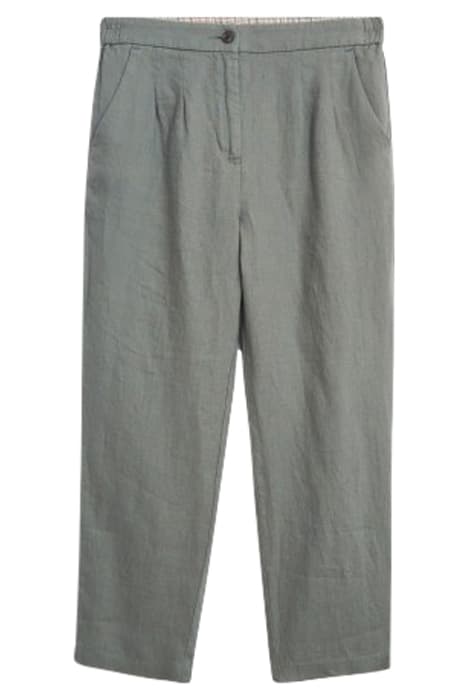 MADDIE 7/8 LINEN TROUSER KHAKI GRN by White Stuff