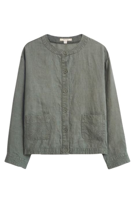 GRACE LINEN JACKET MID GREEN by White Stuff