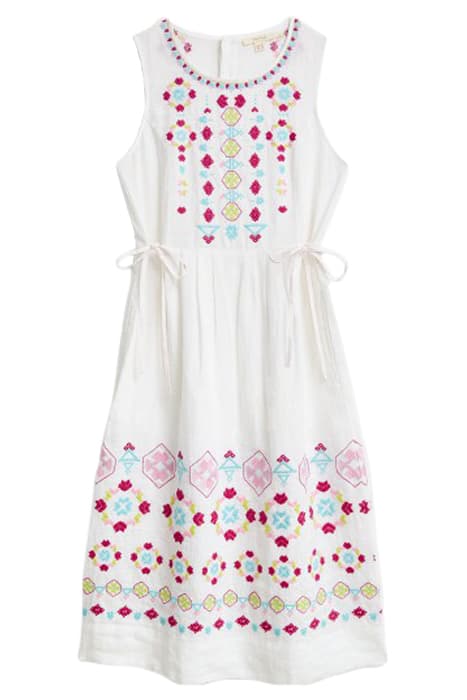 BECKIE EMB DRESS WHITE MLT by White Stuff