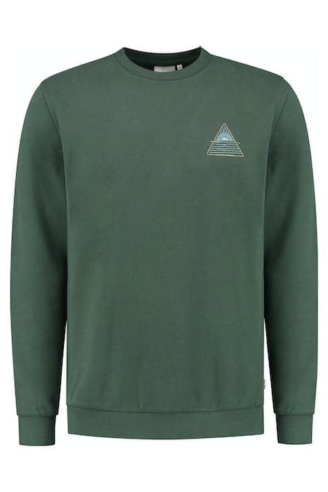 MEN SWEATER TRIANGLE CILANTRO GREEN by Shiwi