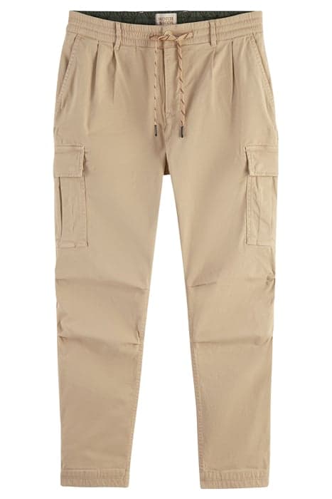 FAVE - ELASTICATED TAPERED-FIT CARGO SAND by Scotch & Soda