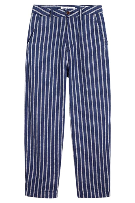 LEILA CROPPED LINEN NAVY STRIPE LINEN NAVY STRIPE by Kings Of Indigo