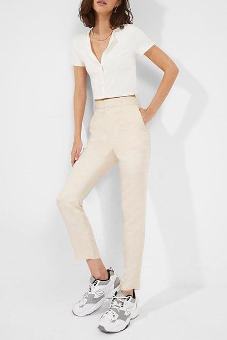 ARLO DRAPE TAPERED TROUSERS SAND DOLLAR by French Connection