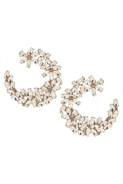 OTAZU CRYSTAL FLOWER HOOPS CRYSTAL GOLD by OTAZU