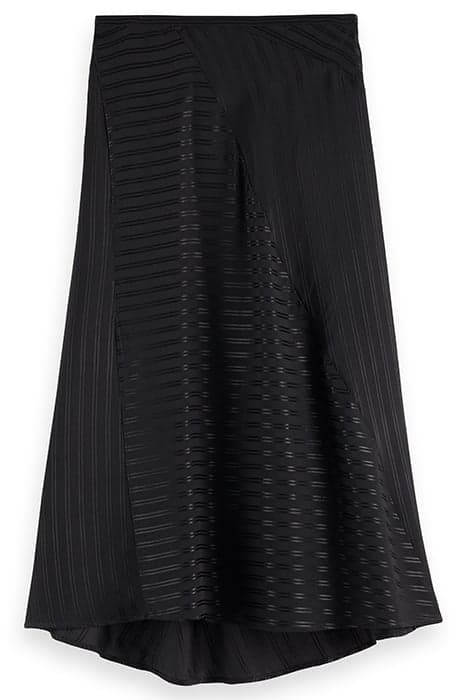 BIAS CUT MIDI-LENGTH SKIRT BLACK by Scotch & Soda