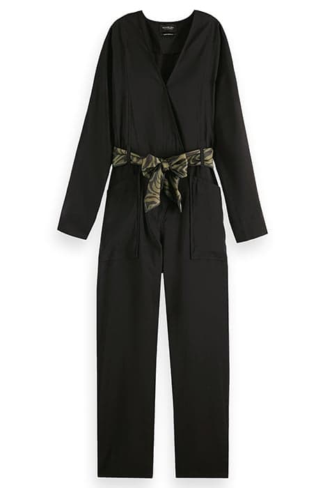 WRAP-OVER ALL-IN-ONE WITH BELT, CONTAINS ECOVERO™ BLACK by Scotch & Soda