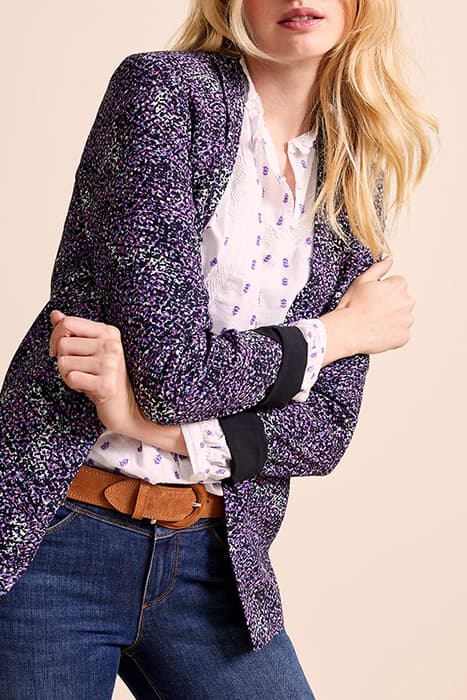 VOLT - PURPLE JACKET WITH WISTERIA PRINT PURPLE by ONE STEP