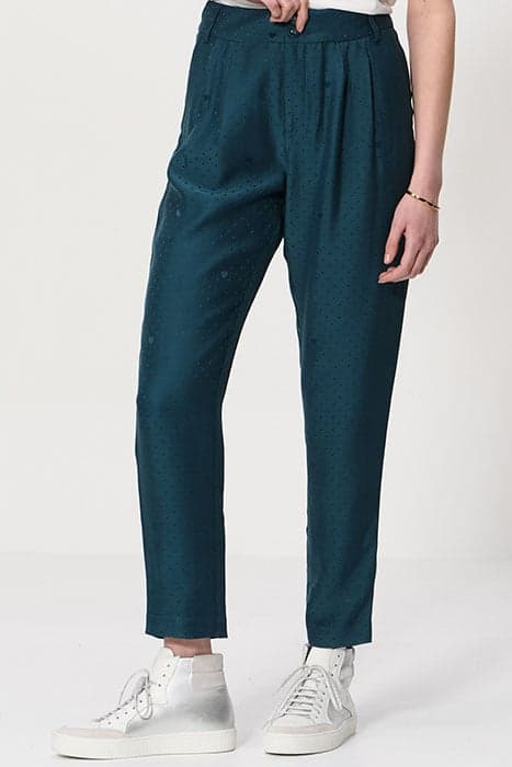 SEA GREEN SUIT TROUSERS WITH DOTS AND HEARTS by ICODE