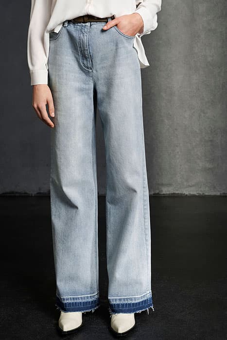 AUTHENTIC WIDE-LEG DENIMS LIGHT DENIM BLUE by Luisa Cerano