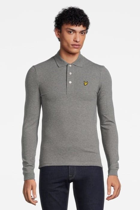 LS POLO SHIRT MID GREY MARL by Lyle & Scott