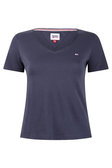 TJW SLIM JERSEY V NECK TWILIGHT NAVY by Tommy Hilfiger