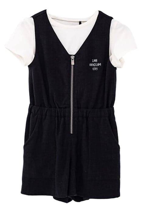 GIRLS’ BLACK 2-IN-1 PLAYSUIT WITH T-SHIRT BLACK by IKKS