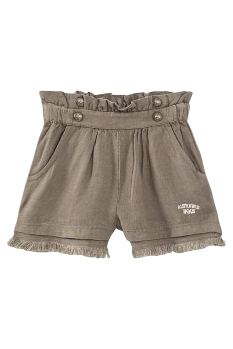 BABY GIRLS’ KHAKI LINEN BLEND PAPERBAG SHORTS by IKKS