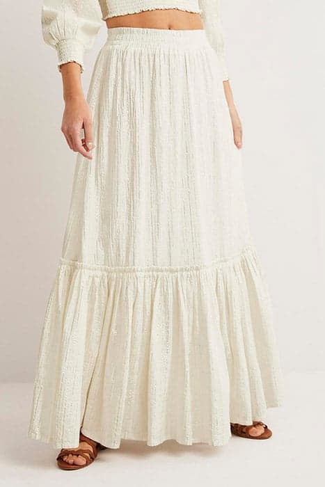 COTTON METALLIC MAXI SKIRT IVO by Boden