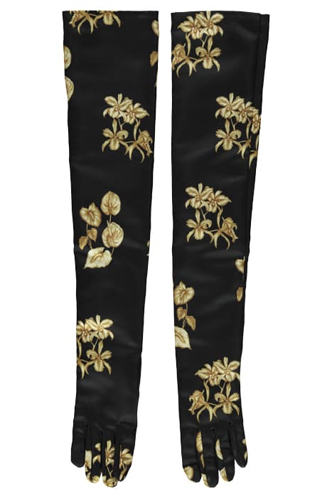 WOMEN'S FLORAL GLOVES BLACK by Marcell von Berlin