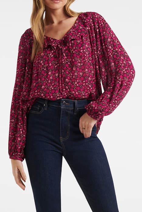 BROOKLYN RUFFLE BLOUSE ROUGE ADDISON DITSY by Forever New