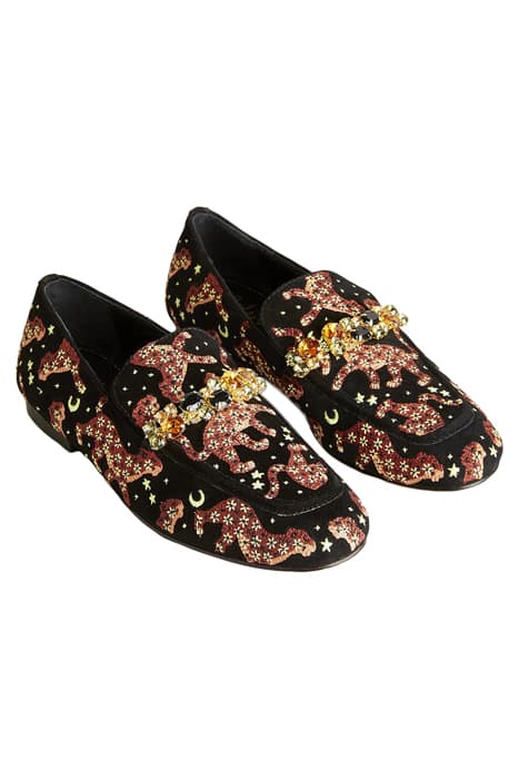 EMBELLISHED TRIM LOAFERS BLK by Boden