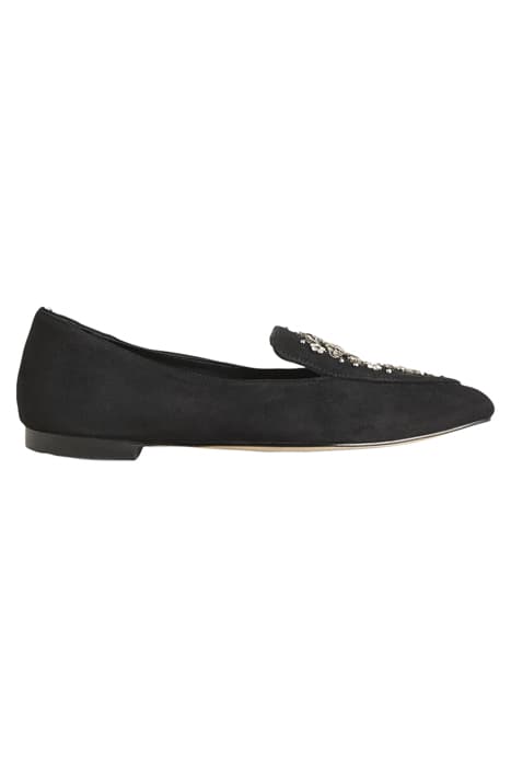 EMBELLISHED SUEDE LOAFER BLK by Boden