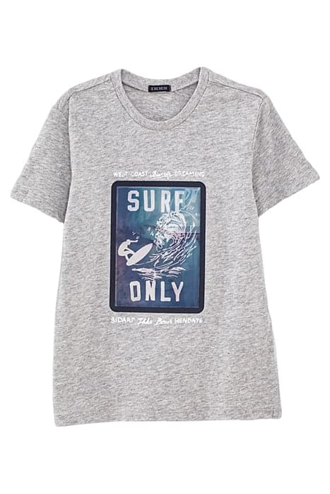 BOYS’ GREY LENTICULAR SURFBOARD ORGANIC COTTON T-SHIRT by IKKS