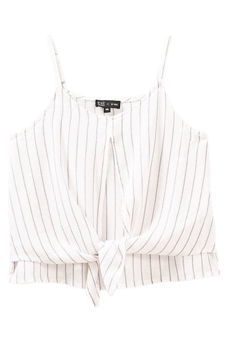 GIRLS’ OFF-WHITE CAMISOLE WITH VIOLET STRIPES by IKKS