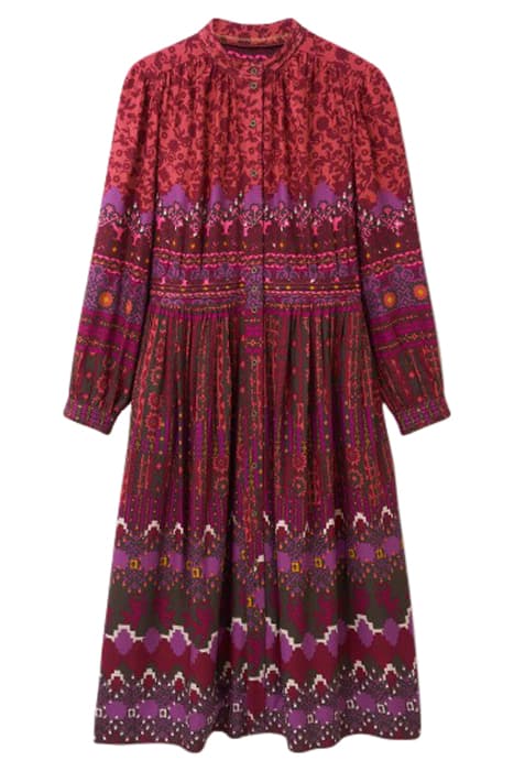 MIRABEL ECO VERO MIDI DRESS PLUM MLT by White Stuff