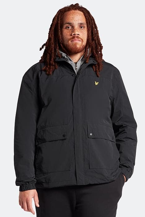 HOODED POCKET JACKET Z865 JET BLACK by Lyle & Scott