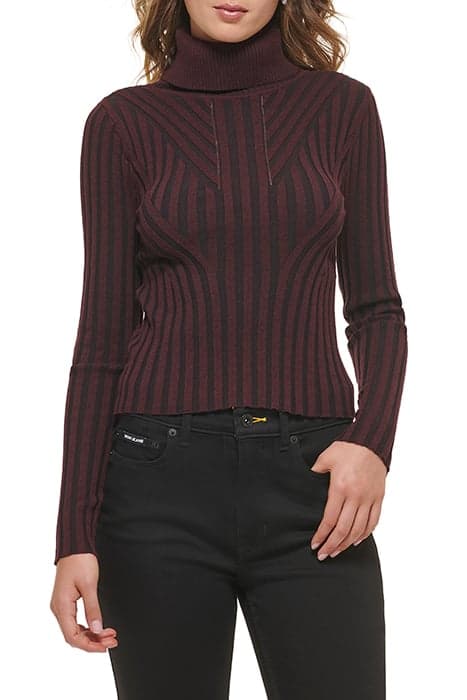 TURTLENECK SWEATER BORDX HTR by DKNY