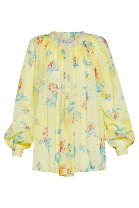 "THE MERMAIDS SONG" PRINT VOILE BOHEMIAN SHIRT ARIA by forte_forte