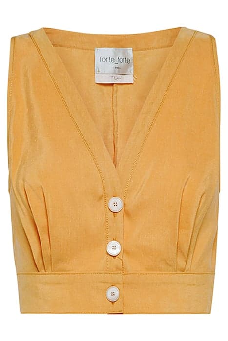 SLUBBED VISCOSE LINEN TOP HONEY by forte_forte