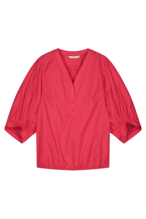 TOP PUFFY SLEEVES COTTON RASPBERRY PINK by Summum Woman