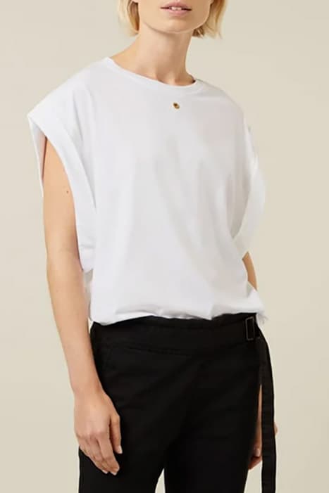 WIDE TEE EYELET WHITE by 10DAYS