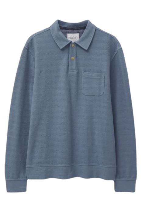 ILLSTON HERRINGBONE SWEAT MID BLUE by White Stuff