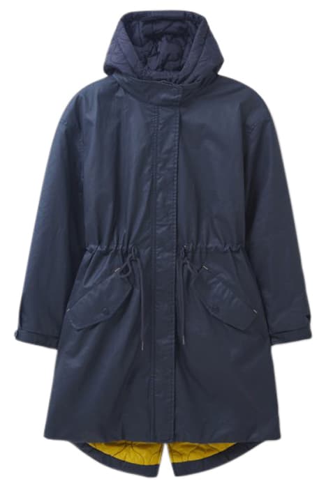 RILEY COATED COTTON PARKA DARK NAVY by White Stuff