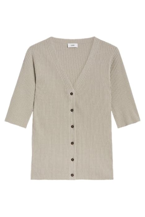 WOMEN V CARDIGAN SHORT SLEEVE KNITS GREY VENEER by Closed