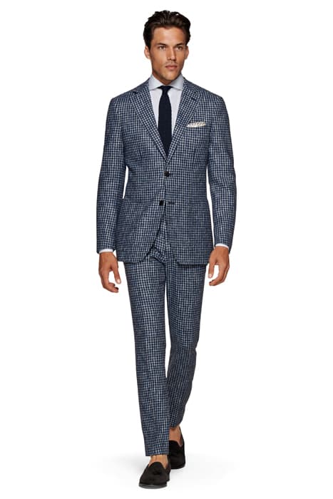 MID BLUE HOUNDSTOOTH HAVANA SUIT by Suitsupply