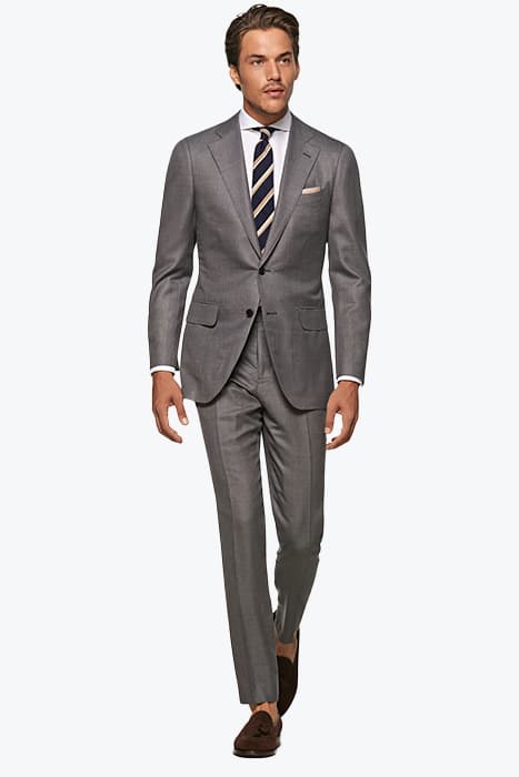 DARK GREY BIRD'S EYE LAZIO SUIT by Suitsupply