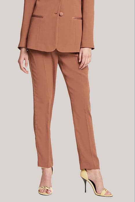 COLOUR BLOCK REGULAR TROUSERS BROWN by Motivi