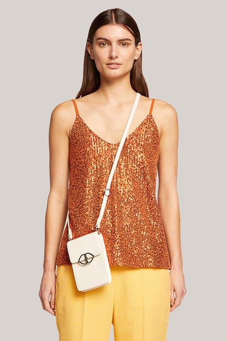 FULLY SEQUINNED TOP ORANGE by Motivi