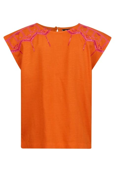 GA-ETHNIC TOP JILL&MITCH BY SHOEBY ORANGE by Shoeby