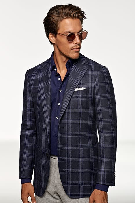 BLUE CHECKED HAVANA BLAZER by Suitsupply