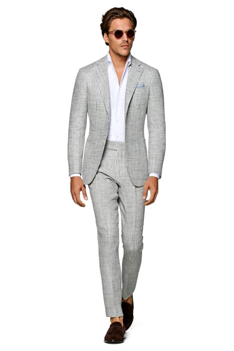 LIGHT GREY HOUNDSTOOTH HAVANA SUIT by Suitsupply