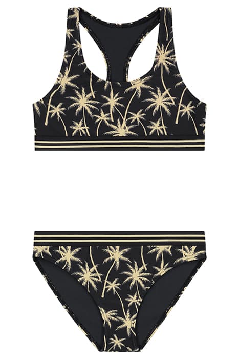 GIRLS CHARLIE BIKINI SET VACATION PALM BLACK by Shiwi