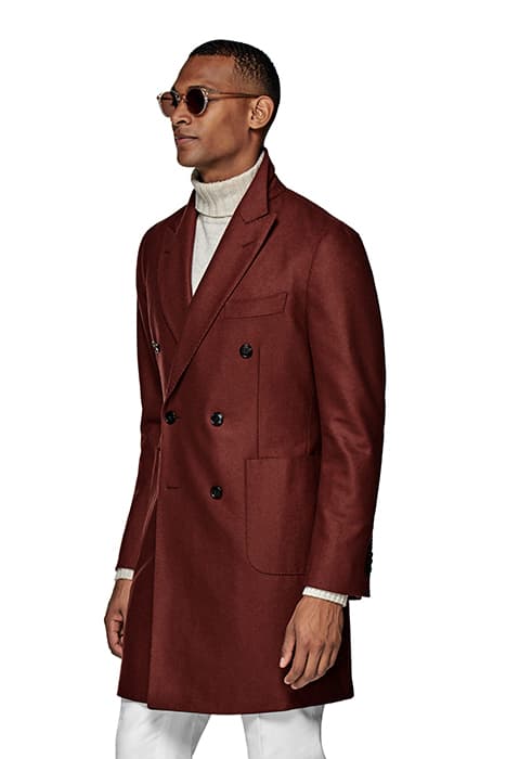 DARK RED OVERCOAT by Suitsupply